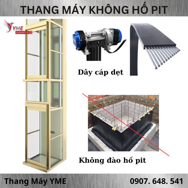 thang máy cáp dẹt