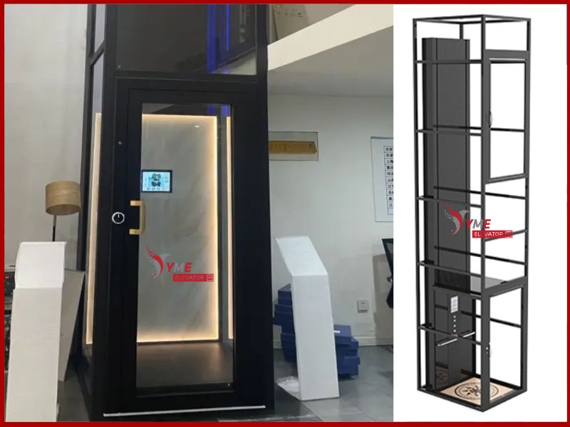 Thang Máy Thủy Lực Có Khung Bao Che Thang Máy Thủy Lực Có Khung Bao Che