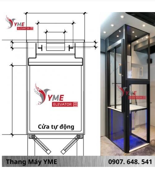 thang máy mini không cần hố pit